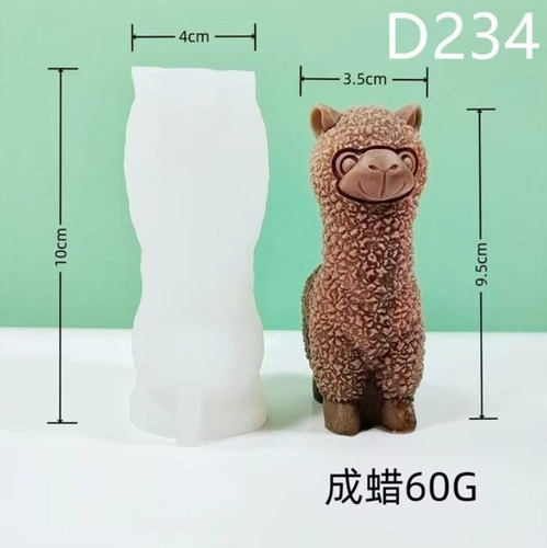 Molde Silicona Alpaca Llama Para Velas