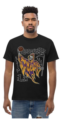 Polera Unisex Lakers Nba Parka Basket Los Angeles Estampado