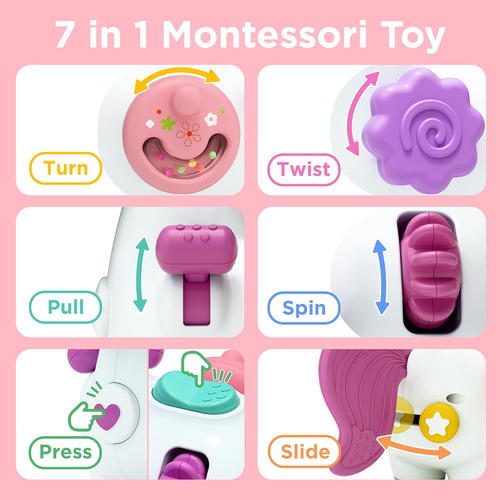 Iplay, Ilearn Cubo De Actividades De Unicornio Para Bebé, Cu