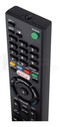 Control Remoto Compatible Con Sony Rmt-tx100u Smart Botón De Acceso Rápido Netflix Incluye 4 Pilas AAA Divitech®