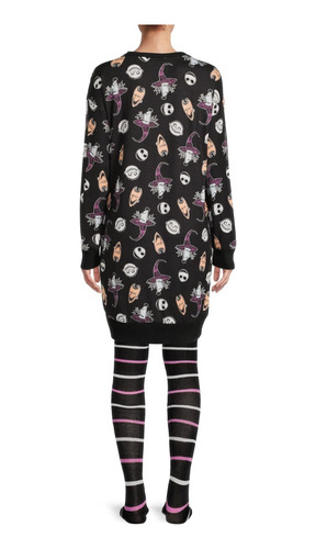 Disney Pijama Camiseta De Dormir Jack Skellington Negra