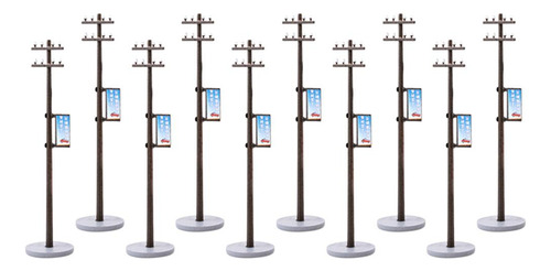 10 / Sep 1:87 Poste Eléctrico Para Trenes De 8.1cm