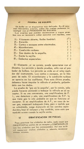 Radio, Guía Prácticas Estudiante Libro Texto Escolar Antiguo (Usado)