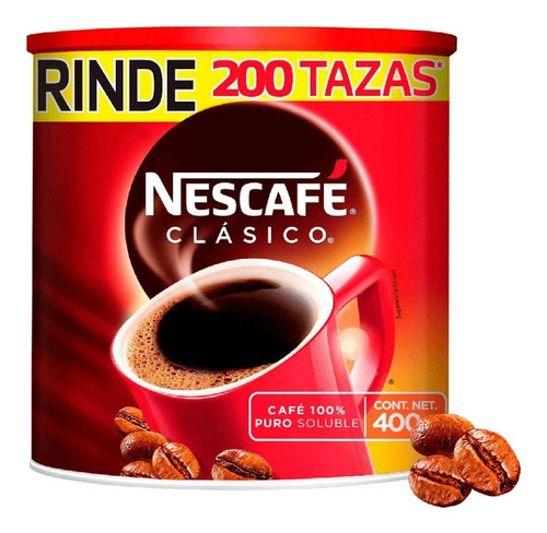 Café instantáneo clásico Nescafé Clásico frasco 400 g