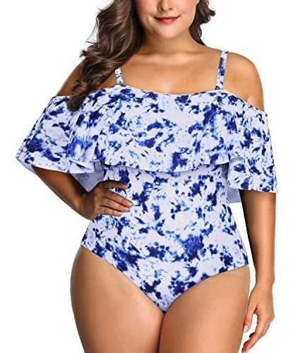 Daci Women Plus Size One Piece Swimsuits Off Hombro 5322h