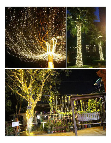 Luces Hadas Solares Led Alambre Cobre Duradero Alto Brillo