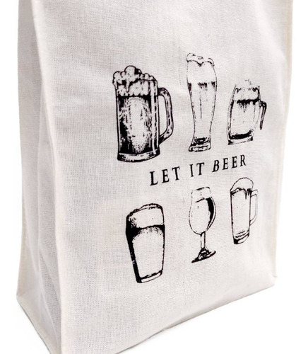 Bolsa Lienzo Y Cuero Para Botellas De Cerveza Factura A O B
