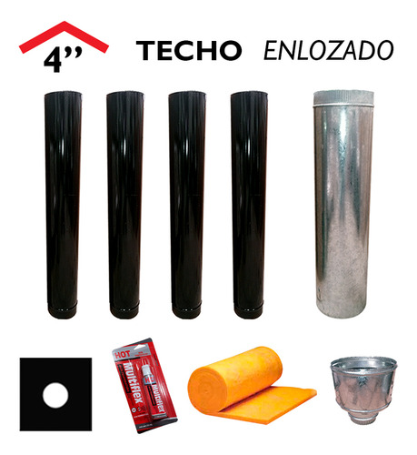 Salamandra Tromen Austral 9000 Kcal/h Kit Enlozado Techo 4 *