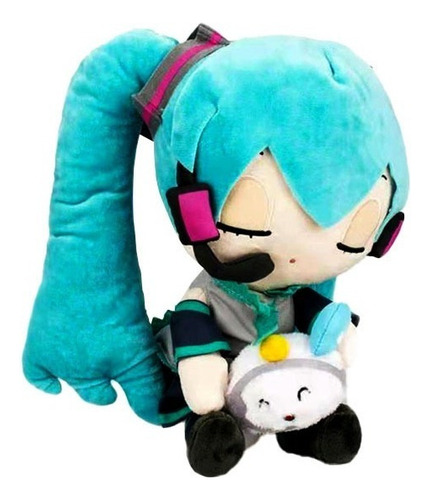 Hatsune Miku Sosteniendo Conejo Muñeco Peluche Juguete 28cm
