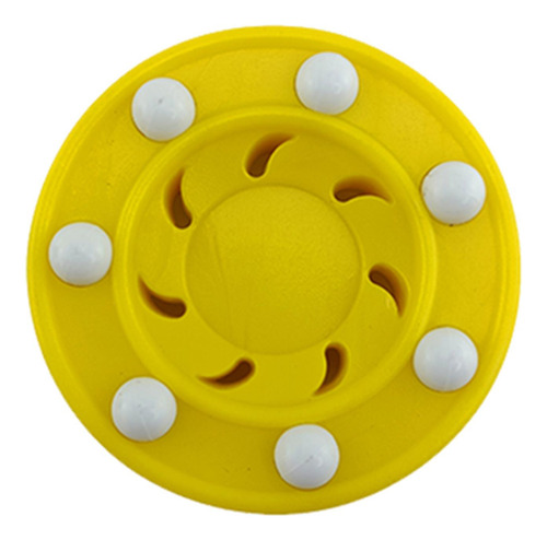 5 Disco De Hockey Sobre Ruedas De Los 7.5x2.5cm Amarillo