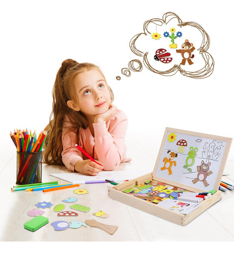 Rompecabezas De Madera Para Niños Puzzle Juegos Magnético