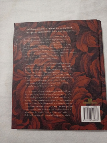 A Vida De Compaixão De Tenzin Gyatso, O Décimo Quarto Dalai Lama, Da Editora Bertrand Brasil, 2009 (Usado)