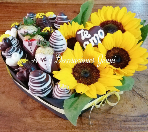 Arreglos Frutales, Fresas Con Chocolate, Flores, Peluches