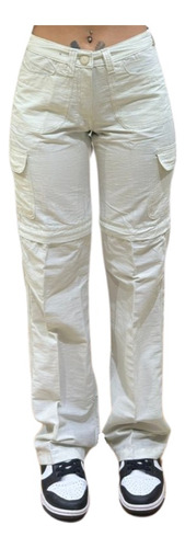 Pantalon Cargo Desmontable Dama Trekking - Gaucho Natural 42