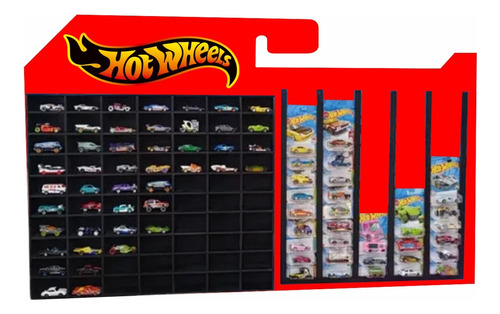 Exhibidor Para Carritos Hotwheels 120 Espacios De Mdf 6mm