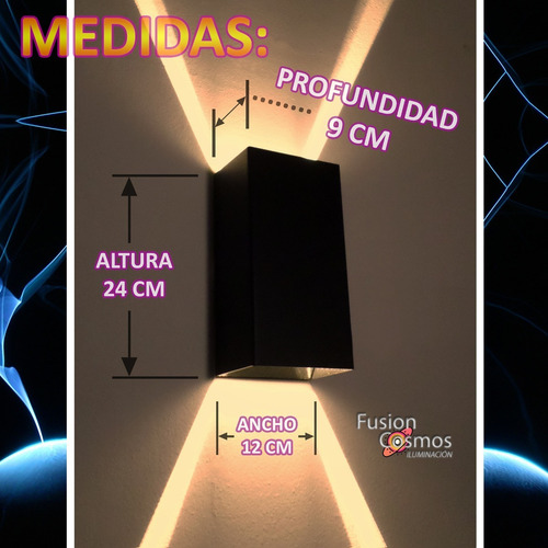 Imagen 7 de 10 de Luminaria Señalizadora De Pared Baliza Elegante X 12 Unidade