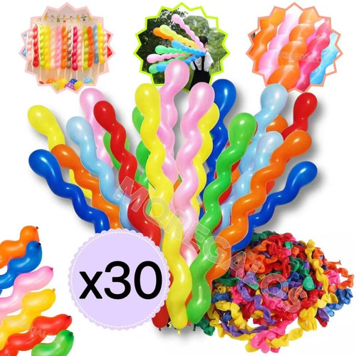 Globos Largos Para Globologia X30u  Decoración Forma Ondas