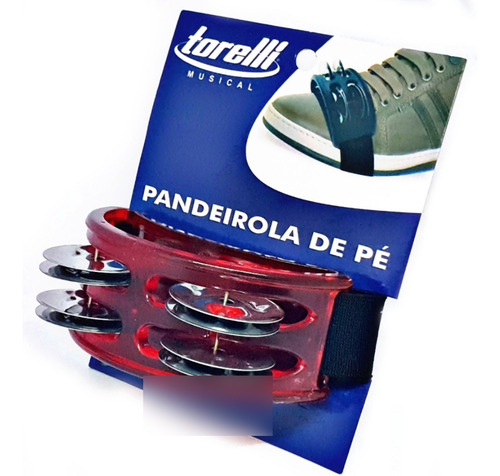 Pandeirola Vermelha De Mão Ou Pé Torelli Tp303