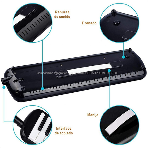 Imagen 6 de 9 de Melodica 32 Teclas Profesional Funda Correa Reforzada Stagg