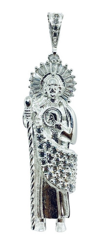 Dije De San Judas Tadeo Piedra Blanca Mediano Mod2 (dplata)