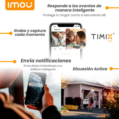 Cámara De Seguridad Wifi Imou Ip Exterior 4mp +32gb