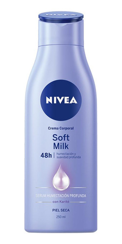 Crema Corporal Nivea Soft Milk Con Hydra Iq Y Karité 250ml