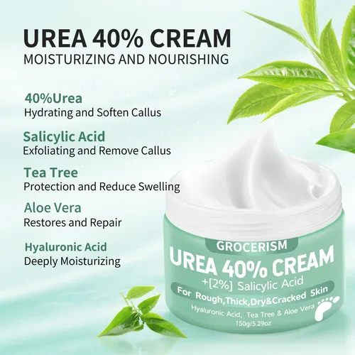 Crema Para Pies Y Manos Grocerism Urea 40% Con Ácido Salicíl
