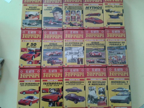 Lote 30 Videos Vhs Colección El Mito Ferrari