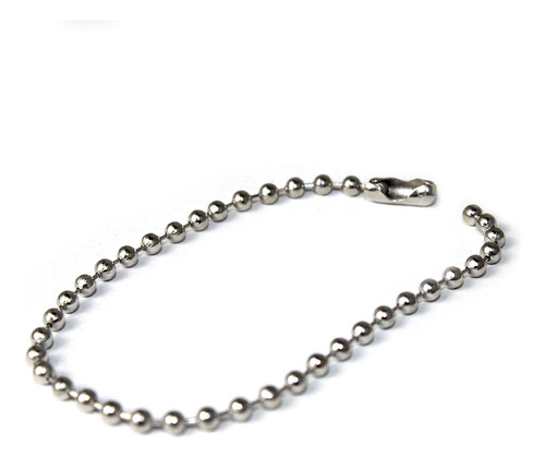 Corrente Bolinha 7cm Com Canoa Tag Correntinha- 50 Unidades