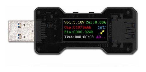 Imagen 1 de 6 de Fnb18 Usb Color Screen Tester Dc Voltímetro Digital