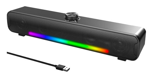 Barra De Sonido Bluetooth Y Usb Pc Notebook Parlante Luz Rgb