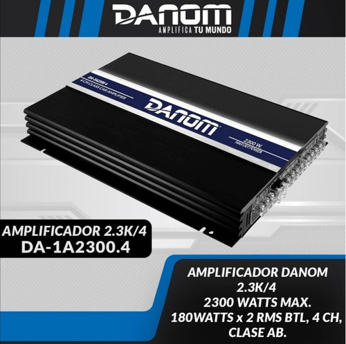 Amplificador Danom 4 Canales  1a2300.4 Planta