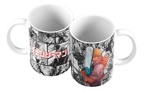 Taza Mug 11oz Anime Manga Chainsaw Man Denji