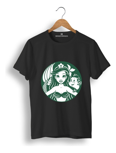 Remera: The Little Starbucks Mermaid Memoestampados