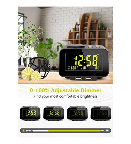 Reloj Radio Despertador Para Dormitorio