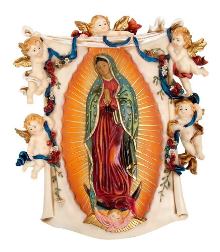 Placa De Virgen Guadalupe 22 Cm