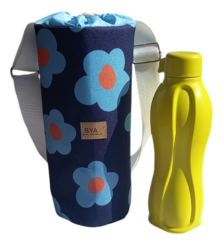 Porta Botellas Termico Con Correa Regulable. Morral. Bolso Azul Marino Meko