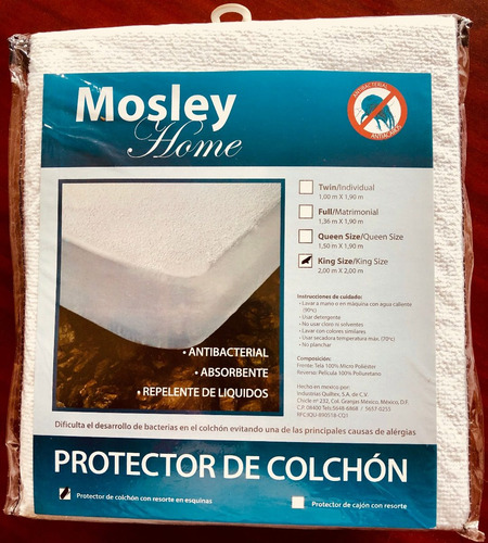 Protector De Colchón Impermeable Matrimonial