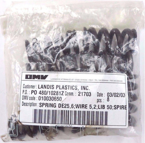 Package Of (8) Omv Spring De25,6;wire 5,2;lib 50;spire,  Zzg