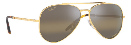 Lente De Sol Ray-ban Chromance New Aviator Polarizado Unisex New Aviator Marrón Polar Clear Gradient Dark Brow Legend Gold Legend Gold