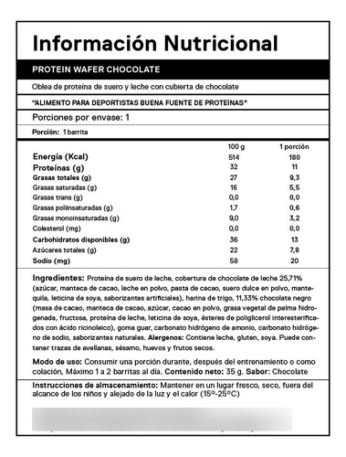 Pack X 12 Obleas De Proteina Wafer Bar 35g Qnt