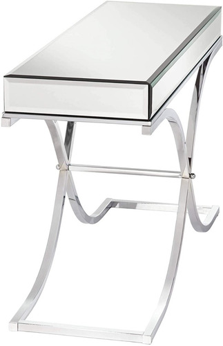 Imagen 8 de 10 de Mesa De Recibidor Cromada Elegante Espejos + ¡envio Gratis!