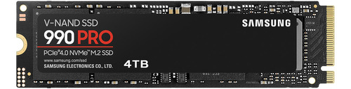 Ssd M2 Samsung 4tb 990 Pro Nvme Pcie Gen 4.0 X4 Mz-v9p4t0bw Cor Preto