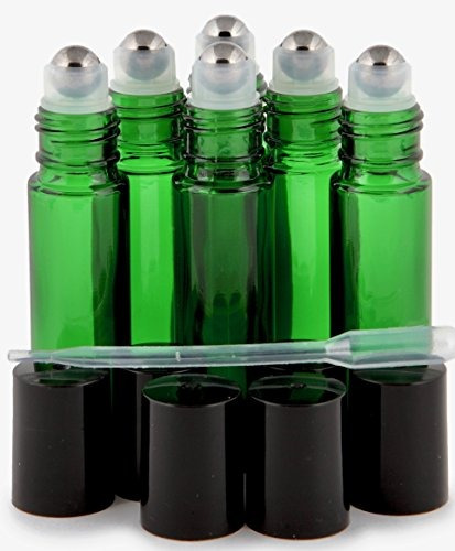 Vivaplex, 6, Verde, 10 Ml Botellas Roll-on De Vidrio Con Bol