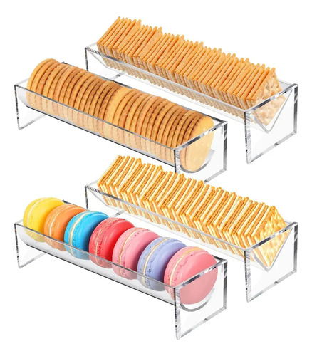 T New Bandeja Para Galletas Transparente De 4 Piezas Para