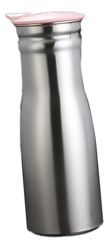 Jarra De Agua De Acero Inoxidable Con Tapa De Pp, Tapa Rosa