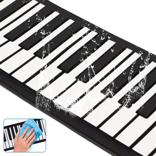 Piano Digital Plegable, Enrollable, 88 Teclas, Enchufe Portá