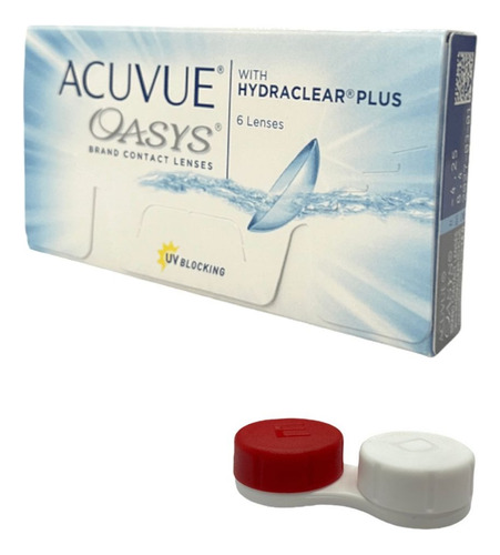 Lente Acuvue Oasys Com Hydraclear Plus Johnson + Brinde Grau Cilíndrico 0,00 Grau Esférico +5,50 (hipermet)