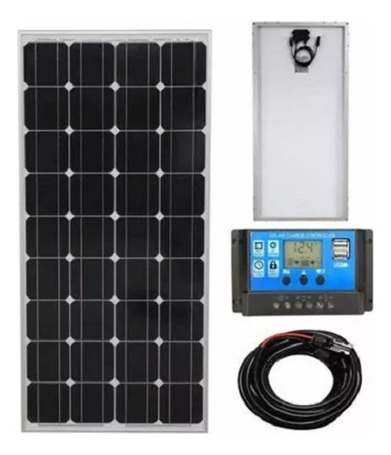 Panel Solar 100w Monocristalino +controlador De Carga Gratis