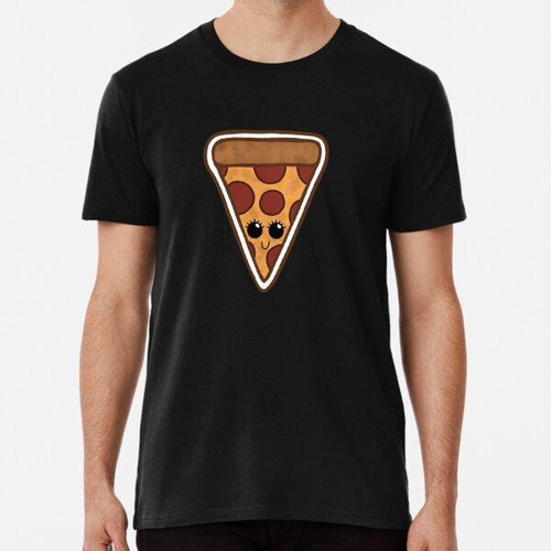 Remera Rebanada De Pizza De Dibujos Animados Algodon Premium